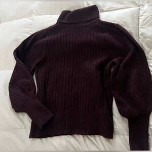 Elegant Burgundy Turtleneck Sweater